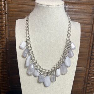 Light Gray Beaded Fashion Fun Necklace